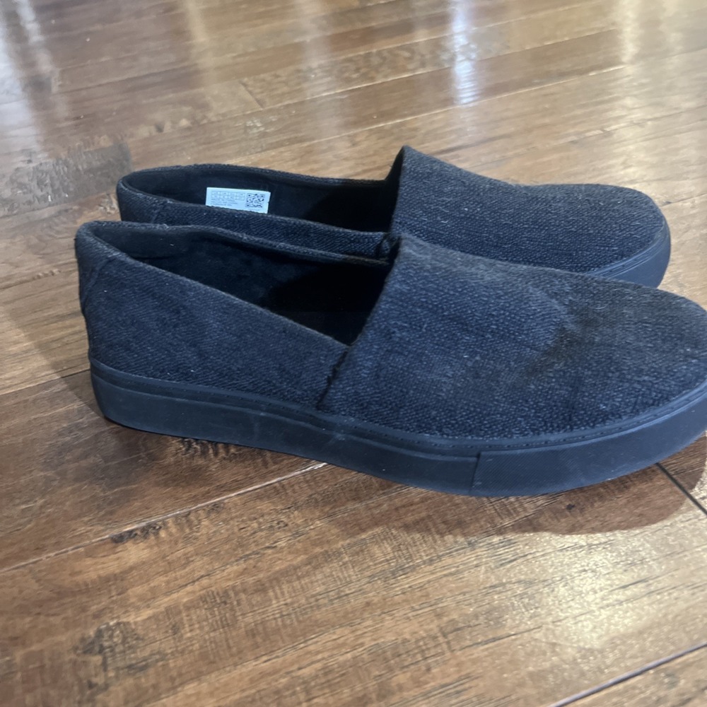 TOMS Kameron Canvas Lomas Slip-On Shoes Sneaker Black Size Women's 10